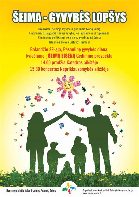 Šeimos galimybių plakatas