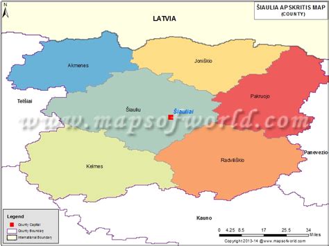 Šiaulių apskritis žemėlapyje