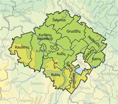 Šiaulių rajono savivaldybė žemėlapyje