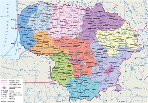 Šiaulių vieta Lietuvos žemėlapyje