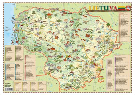 Žemėlapis, kuriame pavaizduota Lietuva