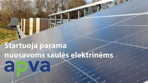 APVA parama saulės elektrinėms