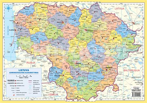 Administracinis Lietuvos žemėlapis