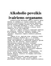 Alkoholio poveikis organams