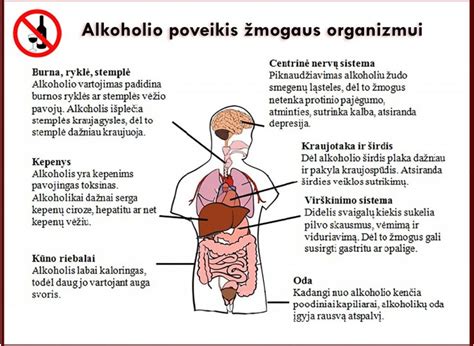 Alkoholio poveikis organizmui