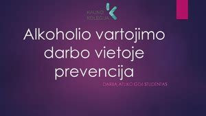 Alkoholio vartojimo prevencija