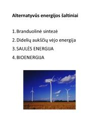 Alternatyvūs energijos šaltiniai