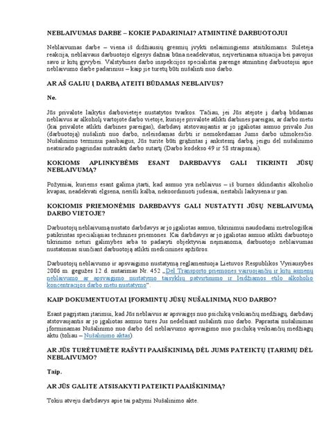 Atmintinė darbuotojui