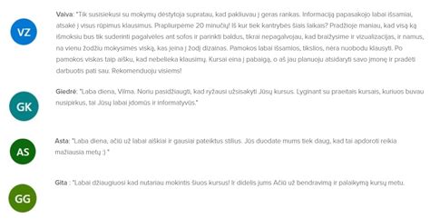 Atsiliepimai apie SMM kursus