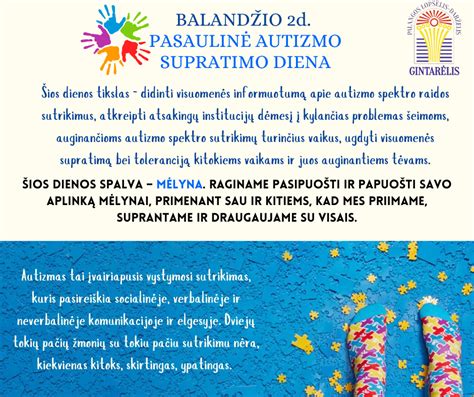 Autizmo supratimo savaitė