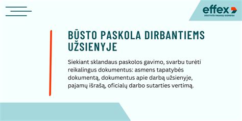 Būsto paskolos emigrantams