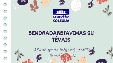 Bendradarbiavimas su tėvais