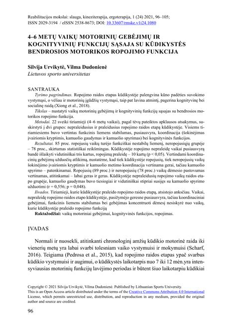 Bendrosios Motorikos Funkcijos Įvertinimo Skalė