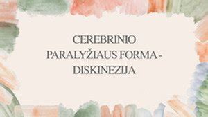 Cerebrinio paralyžiaus diagnostika
