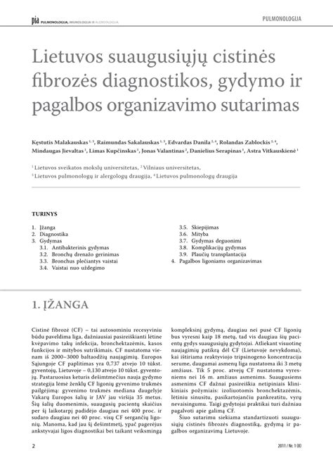 Cistinės fibrozės gydymo būdai