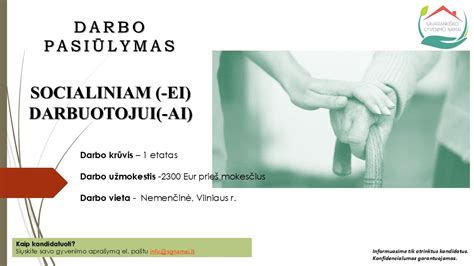 Darbas socialiniam darbuotojui