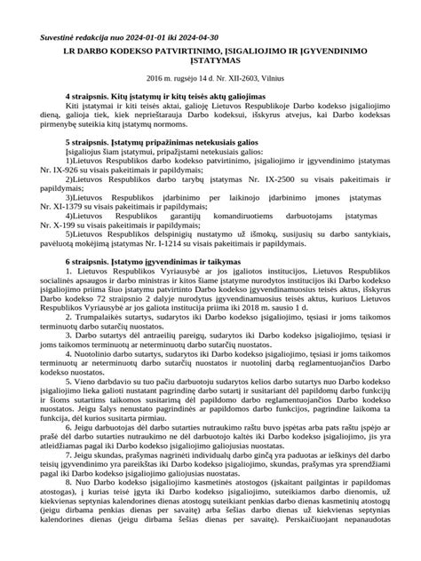 Darbo kodeksas schema