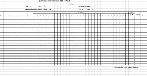 Darbo laiko apskaitos žurnalas