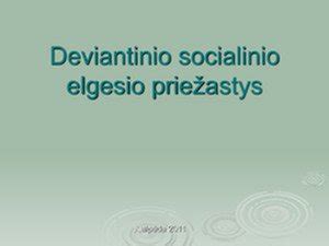 Deviantinio elgesio priežastys