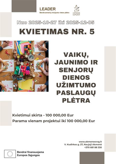 Dienos užimtumo veiklos