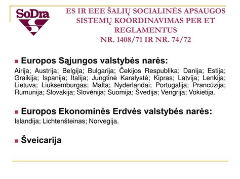 ES Socialinės apsaugos sistemų koordinavimas