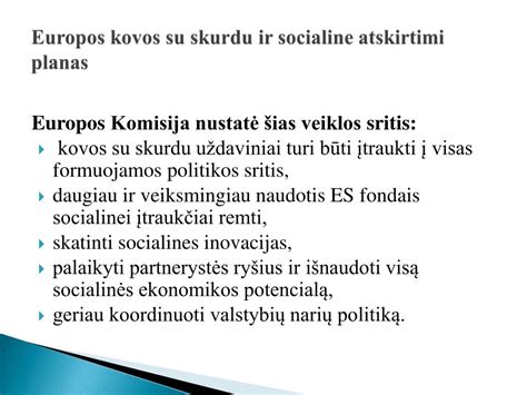 ES parama socialinei įklūzijai ir kovai su skurdu