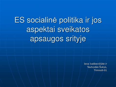 ES socialinė politika