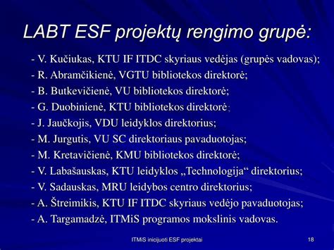 ESF projektai