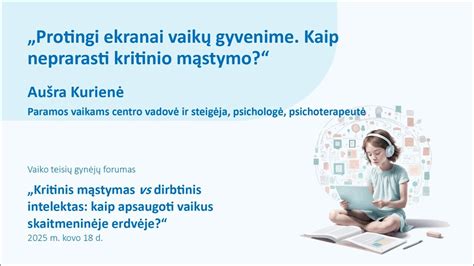 Ekranai vaikų kasdienybėje