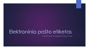 Elektroninio pašto etiketas