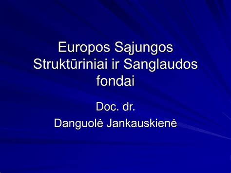 Europos Sąjungos struktūriniai fondai