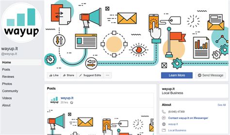 Facebook puslapio pavyzdys