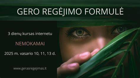 Gero gyvenimo formulė Lietuvoje