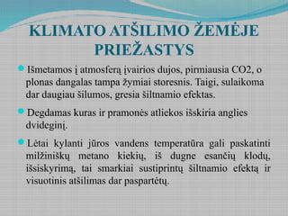 Globalaus atšilimo priežastys