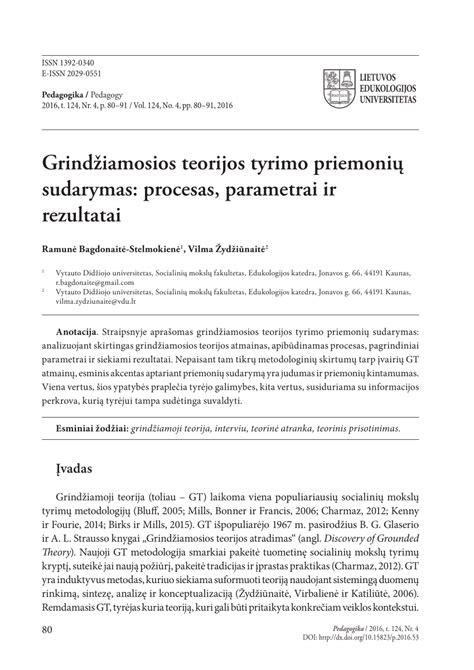 Grindžiamosios teorijos kodavimo procesas