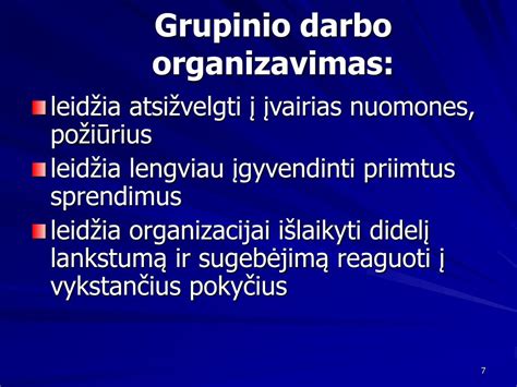 Grupinio darbo svarba