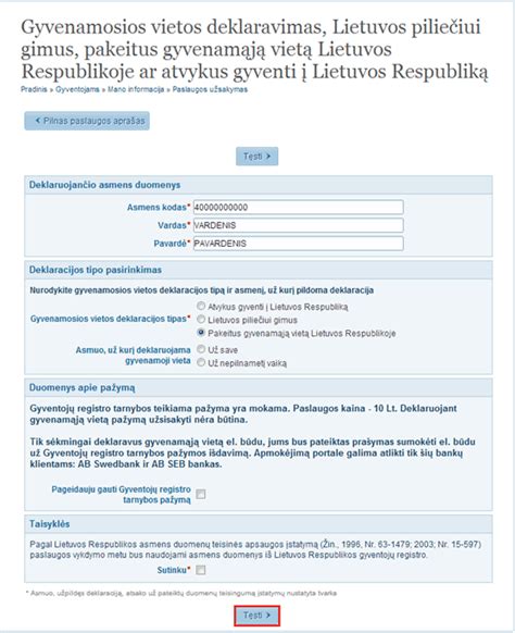 Gyvenamosios vietos deklaravimas