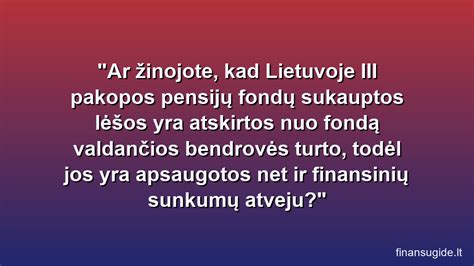 III pakopos pensijų fondų palyginimas