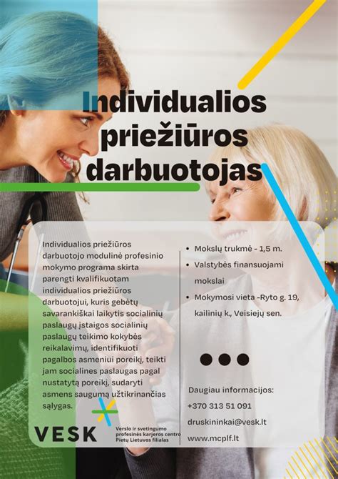 Individualios priežiūros darbuotojo modulinė profesinio mokymo programa