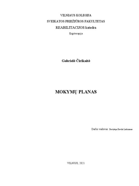 Individualizuotas mokymo planas