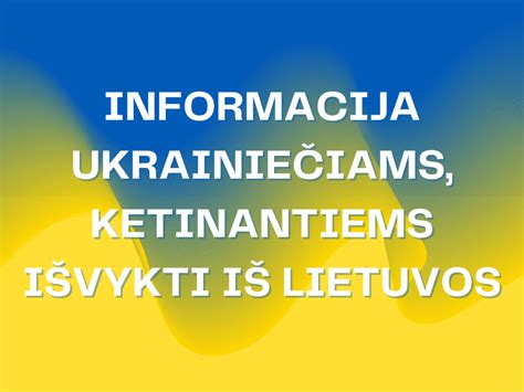 Informacija Ukrainiečiams