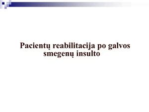 Insulto reabilitacija