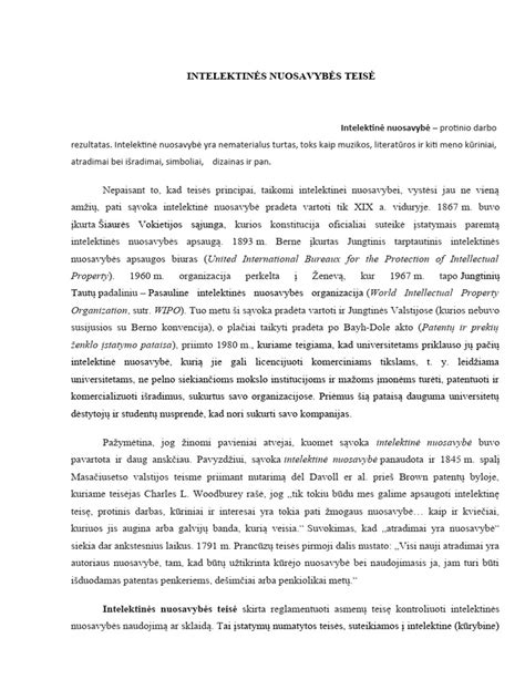 Intelektinės nuosavybės rūšys