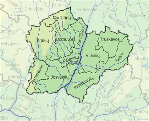 Kėdainių rajonas žemėlapyje