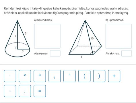 Kūgio ir piramidės