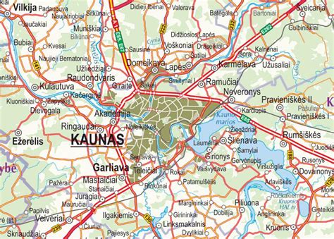 Kauno rajonas žemėlapyje