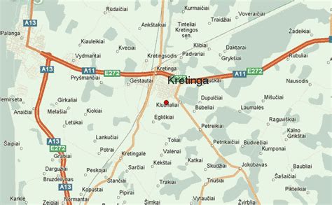 Kretinga žemėlapyje