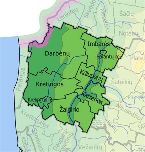 Kretingos rajono savivaldybė žemėlapyje