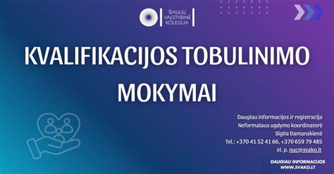 Kvalifikacijos tobulinimo mokymai