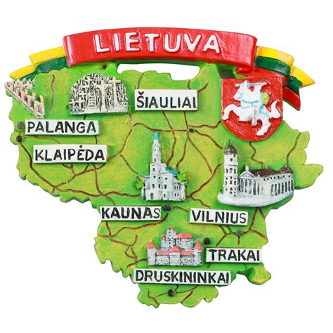 Lietuvos žemėlapis su herbais